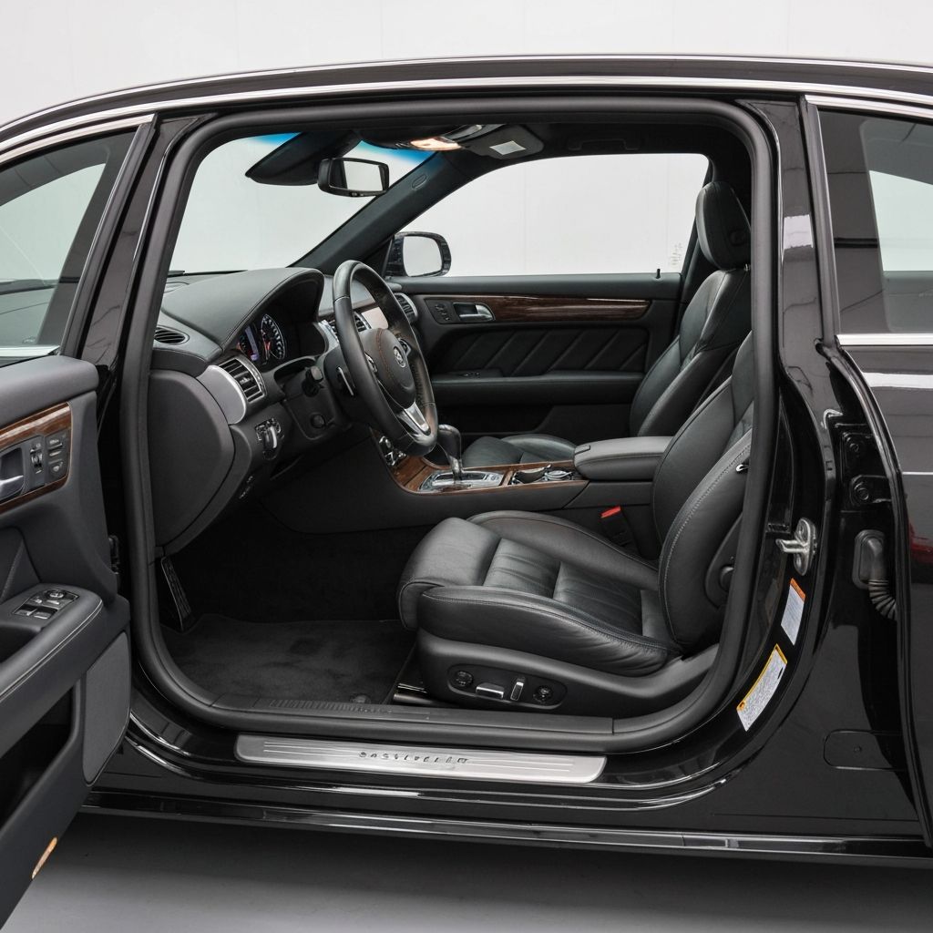 Fully detailed clean luxury car interior — Canberra vehicle odour removal