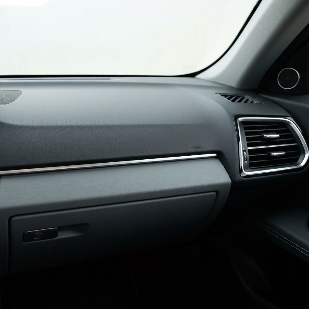 Restored dashboard in a luxury car interior — Canberra plastic restoration